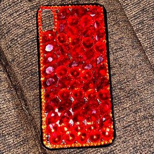 Gorgeous red crystal case for iPhone XSmax